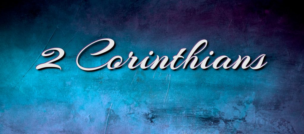 blue cracked background with words "2 Corinthians"
